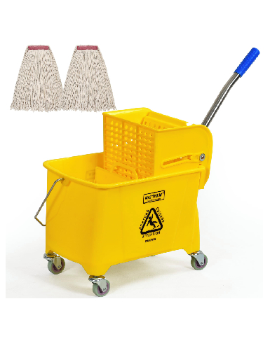 Rolling mop bucket